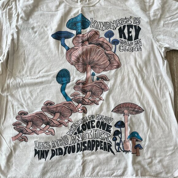 Womens Project Social T Urban Outfitters Cream Kindness Tshirt - L/XL - Picture 2 of 5